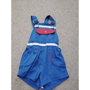 Vintage Popsicle Shortalls Overalls Baby Boys Sz 18 Months Blue
